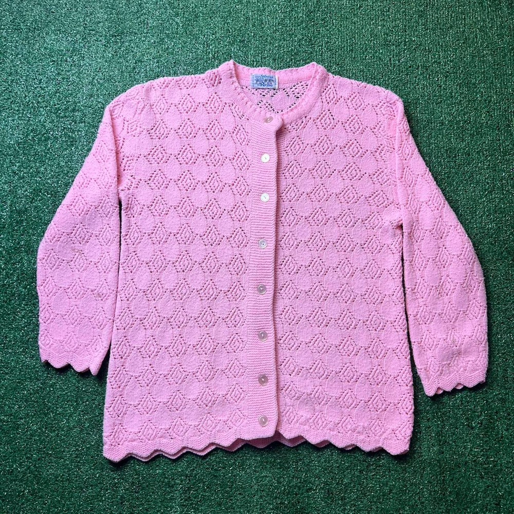 Vintage Wintuk Rose Pink Cardigan